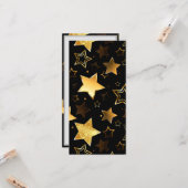 Naadloos patroon met gouden sterren kaart (Voorkant / Achterkant in situ)