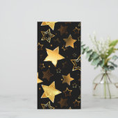 Naadloos patroon met gouden sterren kaart (Staand voorkant)