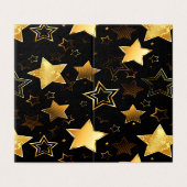 Naadloos patroon met gouden sterren kaart (Buitenkant ongevouwen)