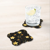 Naadloos patroon met gouden sterren kartonnen onderzetters (Insitu)