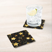 Naadloos patroon met gouden sterren kartonnen onderzetters (Insitu)