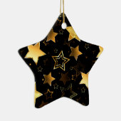 Naadloos patroon met gouden sterren keramisch ornament (Rechts)