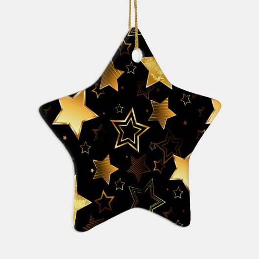 Naadloos patroon met gouden sterren keramisch ornament (Rechts)