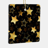 Naadloos patroon met gouden sterren keramisch ornament (Rechts)