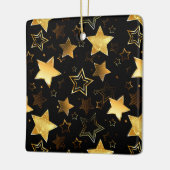 Naadloos patroon met gouden sterren keramisch ornament (Links)
