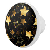 Naadloos patroon met gouden sterren keramische knop (Rechts)