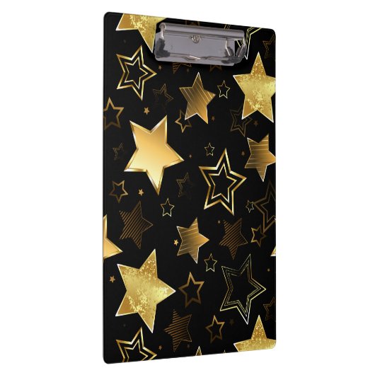 Naadloos patroon met gouden sterren klembord (Rechts)