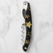 Naadloos patroon met gouden sterren kurkentrekker (Voorkant)