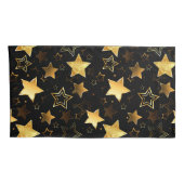 Naadloos patroon met gouden sterren kussensloop (Achterkant-Rechts)