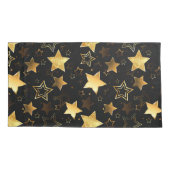 Naadloos patroon met gouden sterren kussensloop (Achterkant-Links)