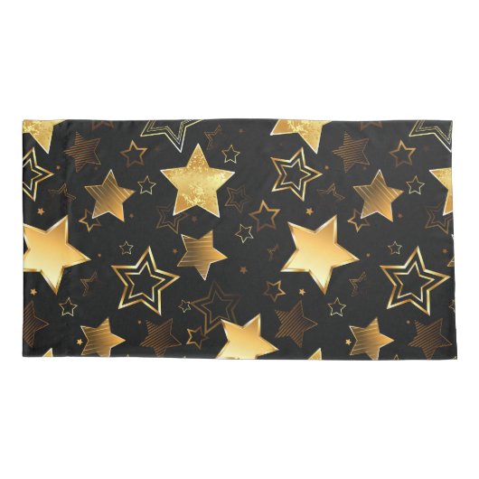 Naadloos patroon met gouden sterren kussensloop (Achterkant)