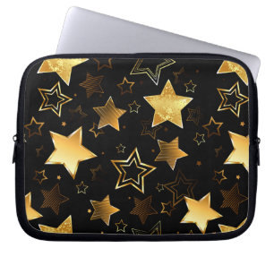 Naadloos patroon met gouden sterren laptop sleeve