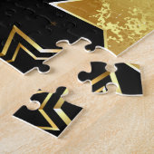 Naadloos patroon met gouden sterren legpuzzel (Zijkant)