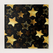 Naadloos patroon met gouden sterren legpuzzel (Verticaal)