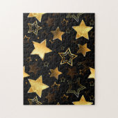 Naadloos patroon met gouden sterren legpuzzel (Verticaal)