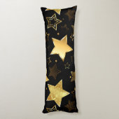 Naadloos patroon met gouden sterren lichaamskussen (Achterkant (Verticaal))