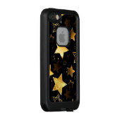 Naadloos patroon met gouden sterren LifeProof iPhone hoesje (Achterkant / rechts)
