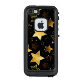 Naadloos patroon met gouden sterren LifeProof iPhone hoesje (Achterkant)