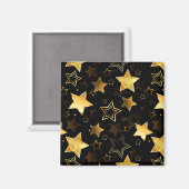 Naadloos patroon met gouden sterren magneet (Voorkant / Achterkant)