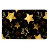 Naadloos patroon met gouden sterren magneet (Horizontaal)