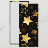 Naadloos patroon met gouden sterren menu (Voorkant / Achterkant)