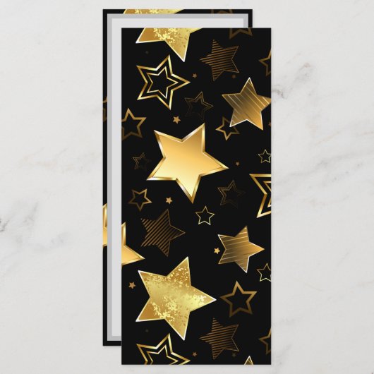 Naadloos patroon met gouden sterren menu (Voorkant / Achterkant)