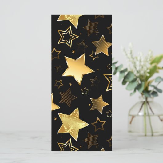 Naadloos patroon met gouden sterren menu (Staand voorkant)