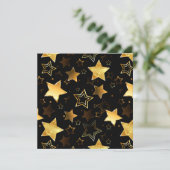 Naadloos patroon met gouden sterren menu (Staand voorkant)