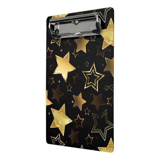 Naadloos patroon met gouden sterren mini klembord (Angled2)