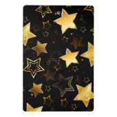 Naadloos patroon met gouden sterren mini klembord (Achterkant)