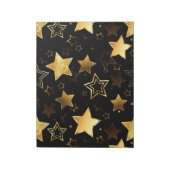 Naadloos patroon met gouden sterren notitieblok (Linkerzijde)