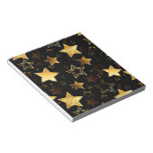 Naadloos patroon met gouden sterren notitieblok (Schuin)