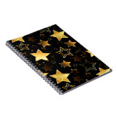 Naadloos patroon met gouden sterren notitieboek (Rechterzijde)