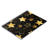 Naadloos patroon met gouden sterren notitieboek (Linkerzijde)