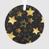 Naadloos patroon met gouden sterren ornament (achterkant)