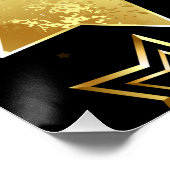 Naadloos patroon met gouden sterren perfect poster (Hoek)