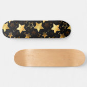 Naadloos patroon met gouden sterren persoonlijk skateboard (Horizontaal)