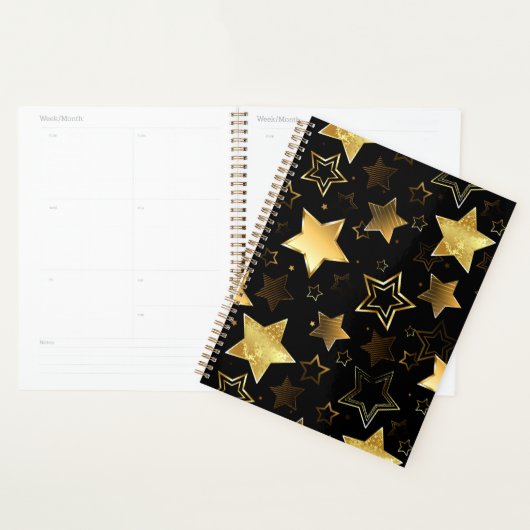 Naadloos patroon met gouden sterren planner (Display)