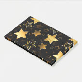 Naadloos patroon met gouden sterren post-it® notes (Schuin)