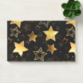 Naadloos patroon met gouden sterren post-it® notes (Kantoor)