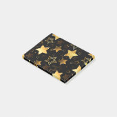 Naadloos patroon met gouden sterren post-it® notes (Schuin)