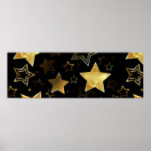 Naadloos patroon met gouden sterren poster (Voorkant)