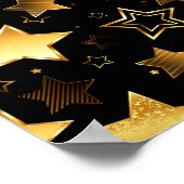 Naadloos patroon met gouden sterren poster (Hoek)