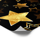 Naadloos patroon met gouden sterren poster (Hoek)