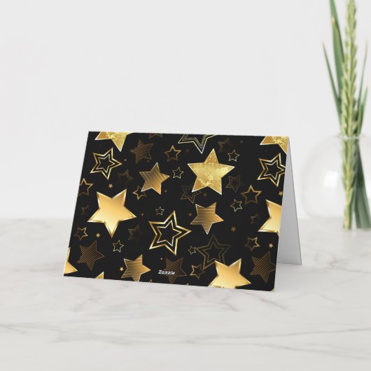 Naadloos patroon met gouden sterren programma (Achterkant)