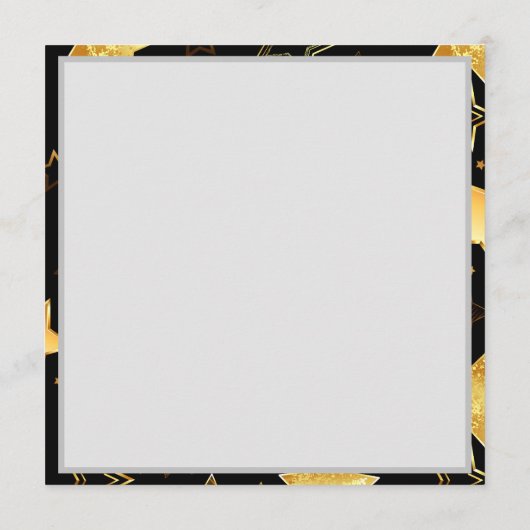 Naadloos patroon met gouden sterren programmakaart (Achterkant)