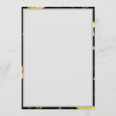 Naadloos patroon met gouden sterren programmakaart (Achterkant)