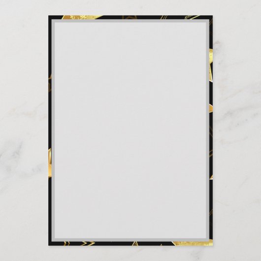 Naadloos patroon met gouden sterren programmakaart (Achterkant)