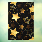 Naadloos patroon met gouden sterren raamsticker (Vel 3)