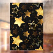 Naadloos patroon met gouden sterren raamsticker (Vel 2)